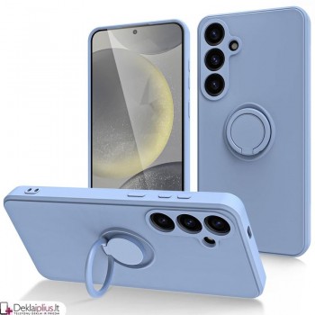 Švelnaus silikono dėklas su žiedu - šviesiai violetinis (Samsung S24 Plus) Švelnaus silikono dėklas su žiedu - šviesiai violetinis (Samsung S24 Plus)